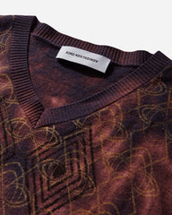 Men's Hatha V-Neck Knit Sweater Fuchsia
