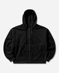 Men's Double Layer Zip Up Hoodie Black