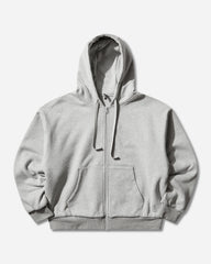 Men's Double Layer Zip Up Hoodie Grey Melange