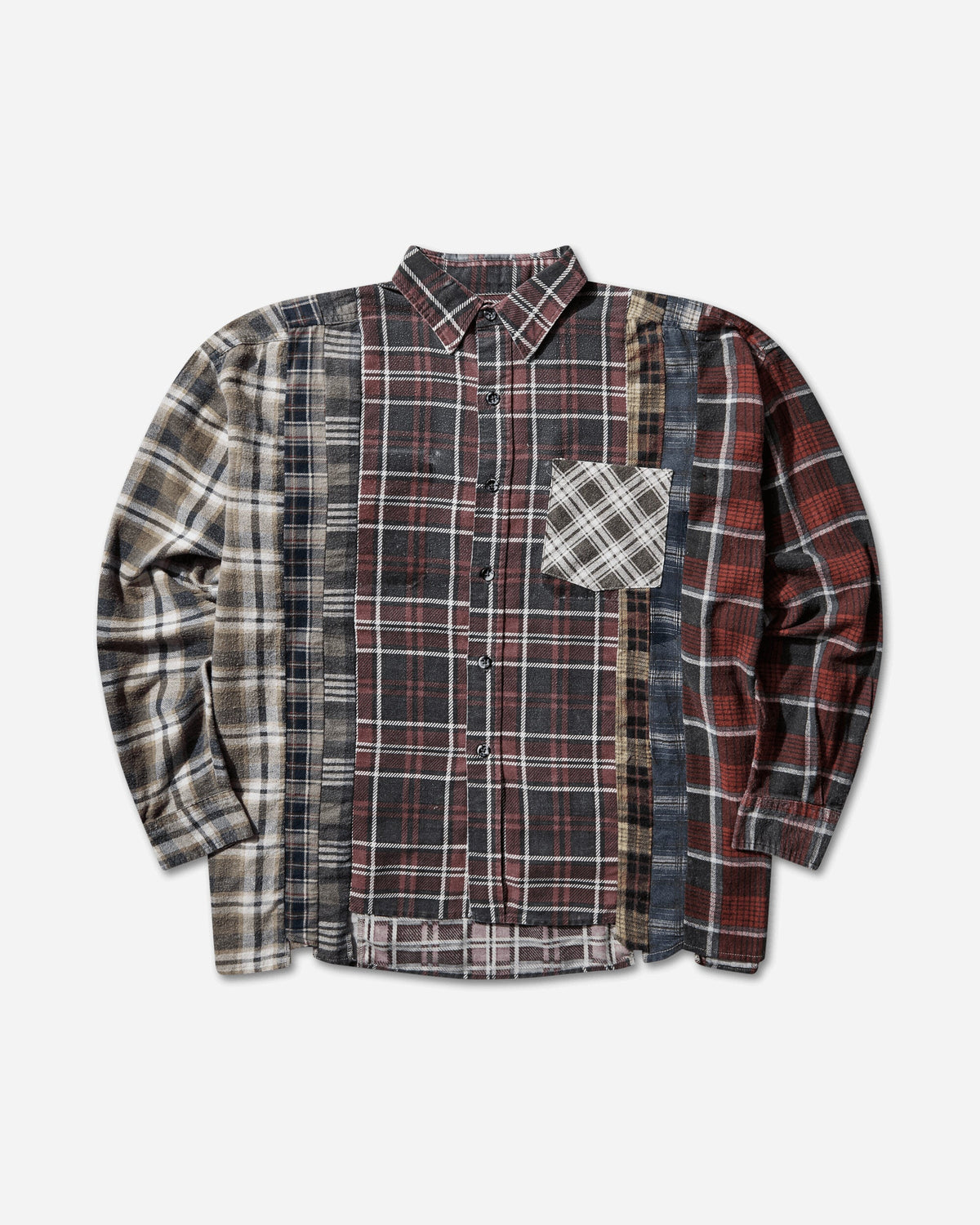 Men's 7 Cuts Wide Flannel Shirt Multicolor