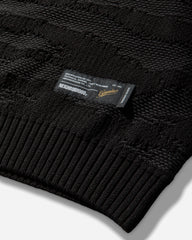 Men's Camo Pattern Crewneck Sweater Black