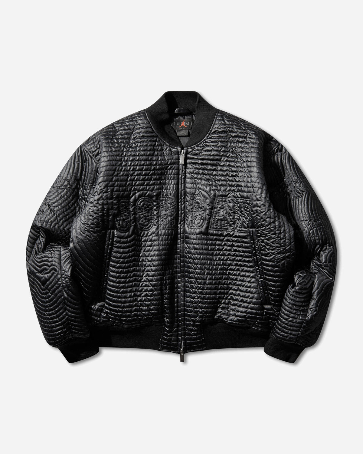 Men's Flight Nylon Varsity Jacket Black