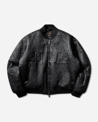 Men's Flight Nylon Varsity Jacket Black
