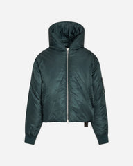 Men's Cropped Hood Bomber Jacket Dark Green
