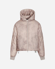 Men's Cropped Hood Bomber Jacket Foliage Print