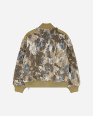 Men's Fleece Bomber Jacket Beige