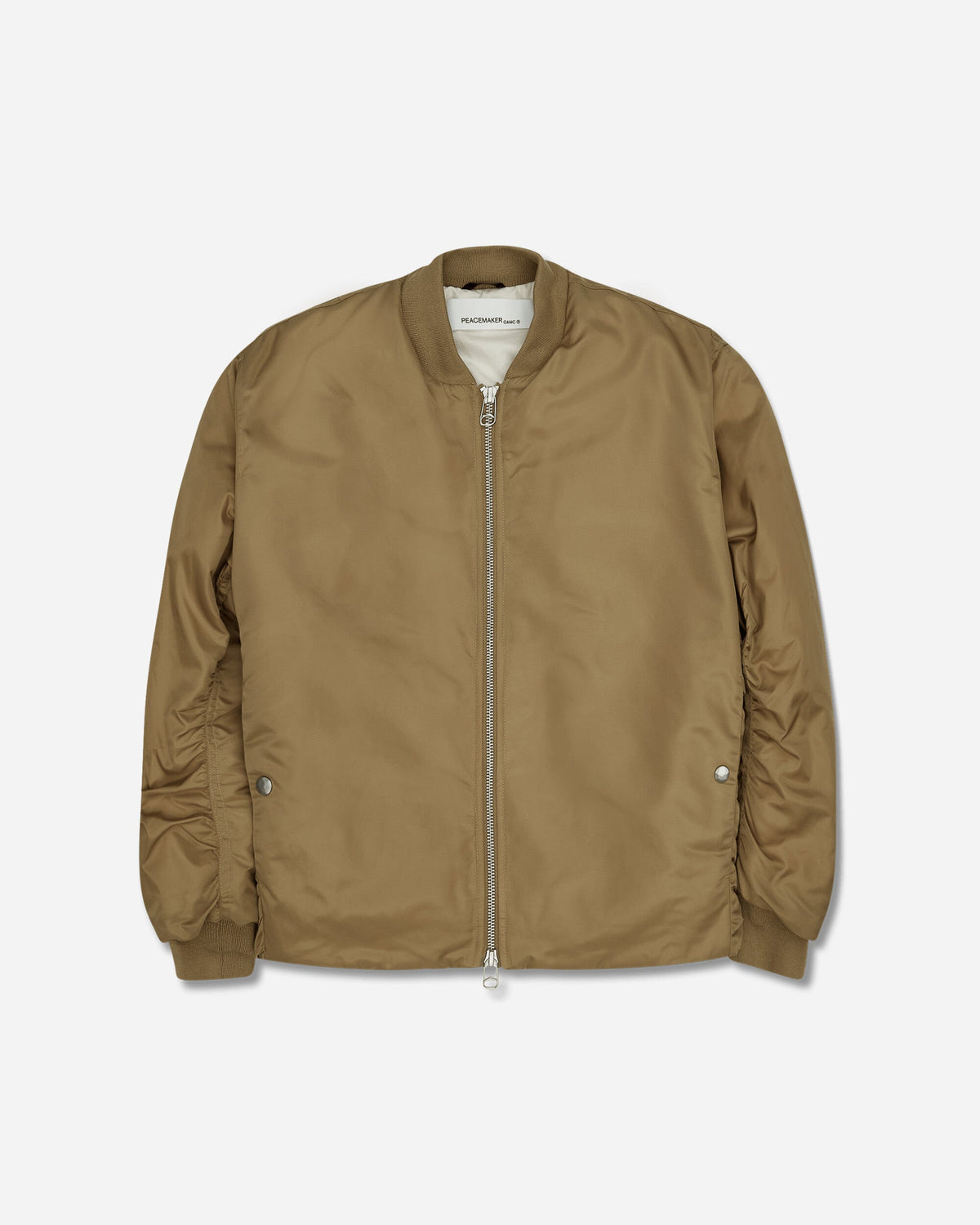 Men's Minimal Bomber Jacket Beige