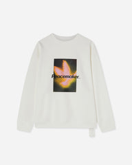 Men's Bird Loose Fit Crewneck Sweatshirt Snow White