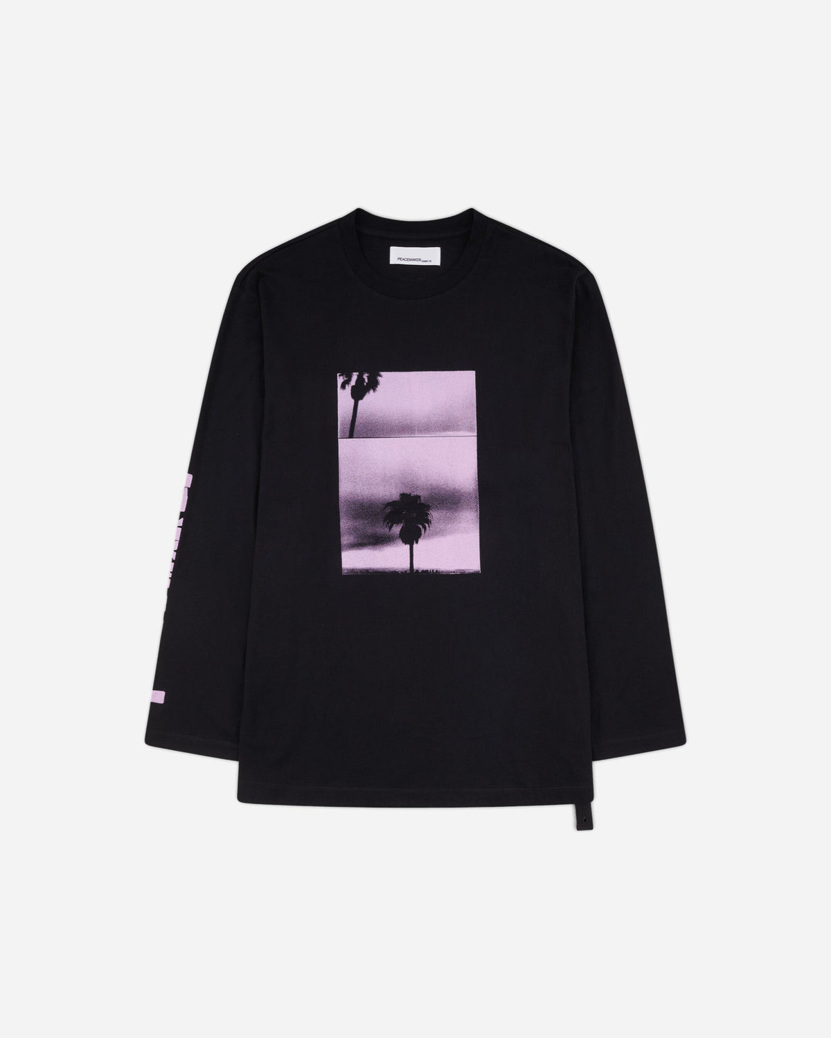 Men's Panorama Print Longsleeve T-Shirt Black