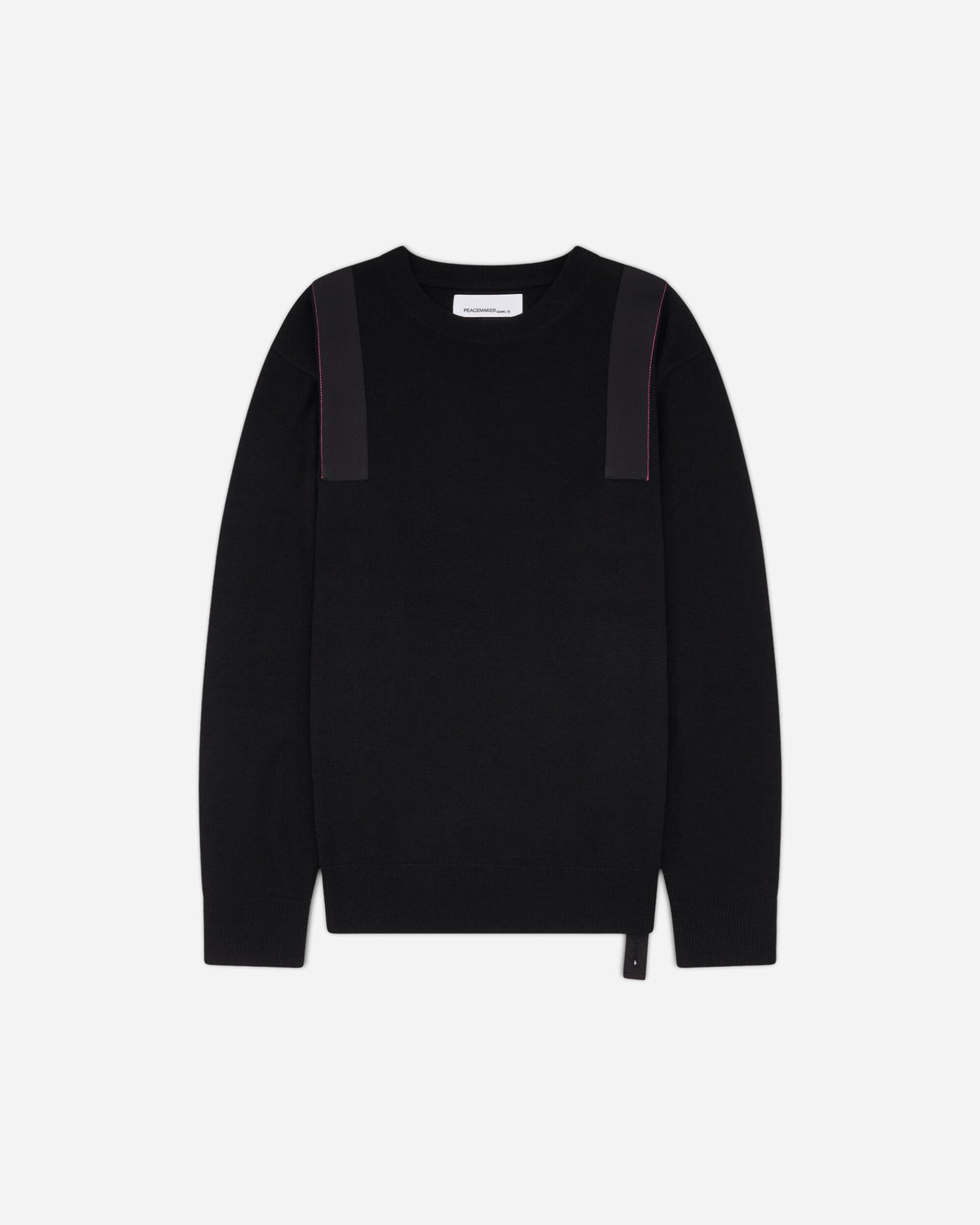 Men's Applied Tape Knit Sweater Black
