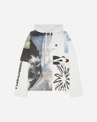 Men's Collage Print Hooded T-Shirt White