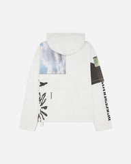 Men's Collage Print Hooded T-Shirt White