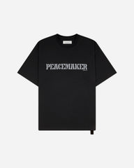 Men's Flowerred Print Loose Fit T-Shirt Black