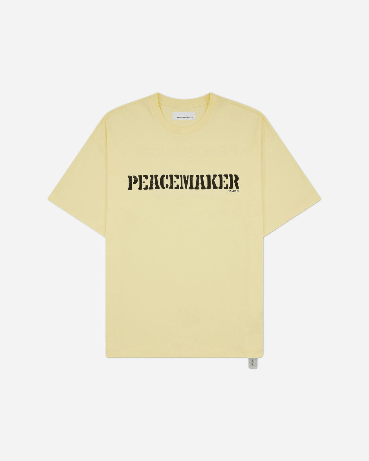 Men's Flowerred Print Loose Fit T-Shirt Light Yellow