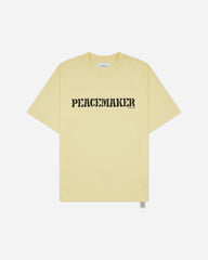 Men's Flowerred Print Loose Fit T-Shirt Light Yellow