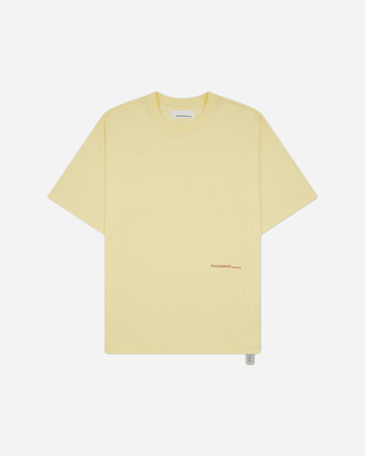 Men's Languages Print Loose Fit T-Shirt Light Yellow