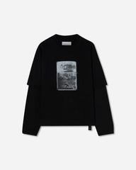 Men's Lighter Double Layer Boxy T-Shirt Black