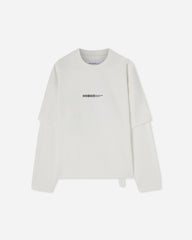 Men's Painted Double Layer Boxy T-Shirt Snow White