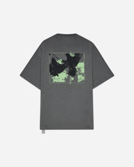 Men's Birds Print Regular Fit T-Shirt Grey