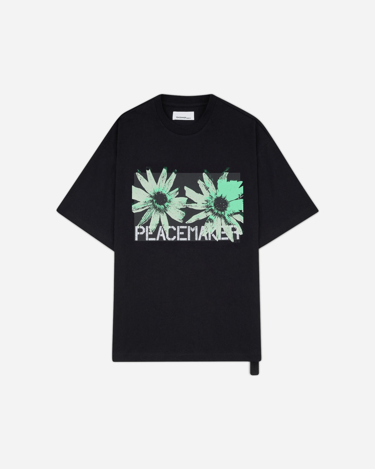 Men's Flower Print Regular Fit T-Shirt Black
