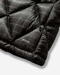 Men's Nuna 600 Fill Power Printed Check Hooded Down Vest Anthracite