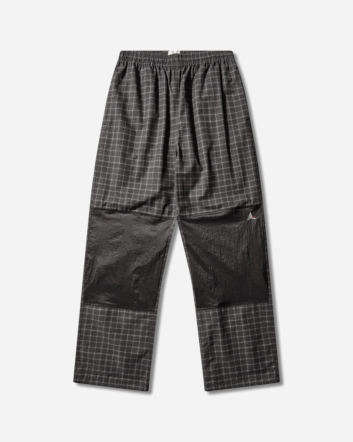 Men's Aaair FloWeave Printed Check Elasticated Waistband Pants Anthracite