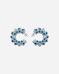 Lit Hoop Earrings Light Blue