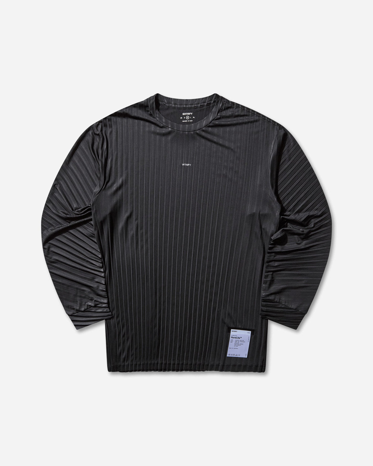 Men's AuraLite Pleated Long T-Shirt Black