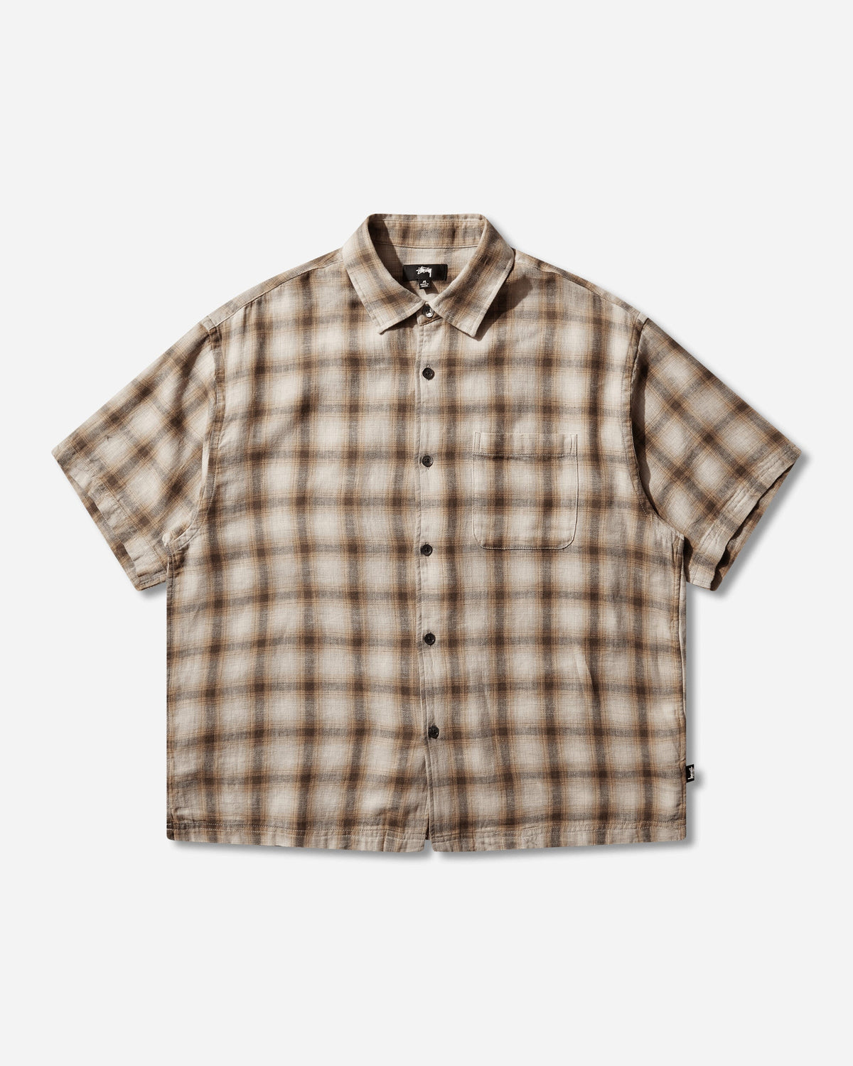 Liam Shortsleeve Plaid Shirt Brown