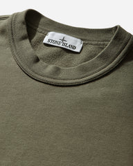 Men's Cotton Fleece Pocket Crewneck Sweatshirt Military Green