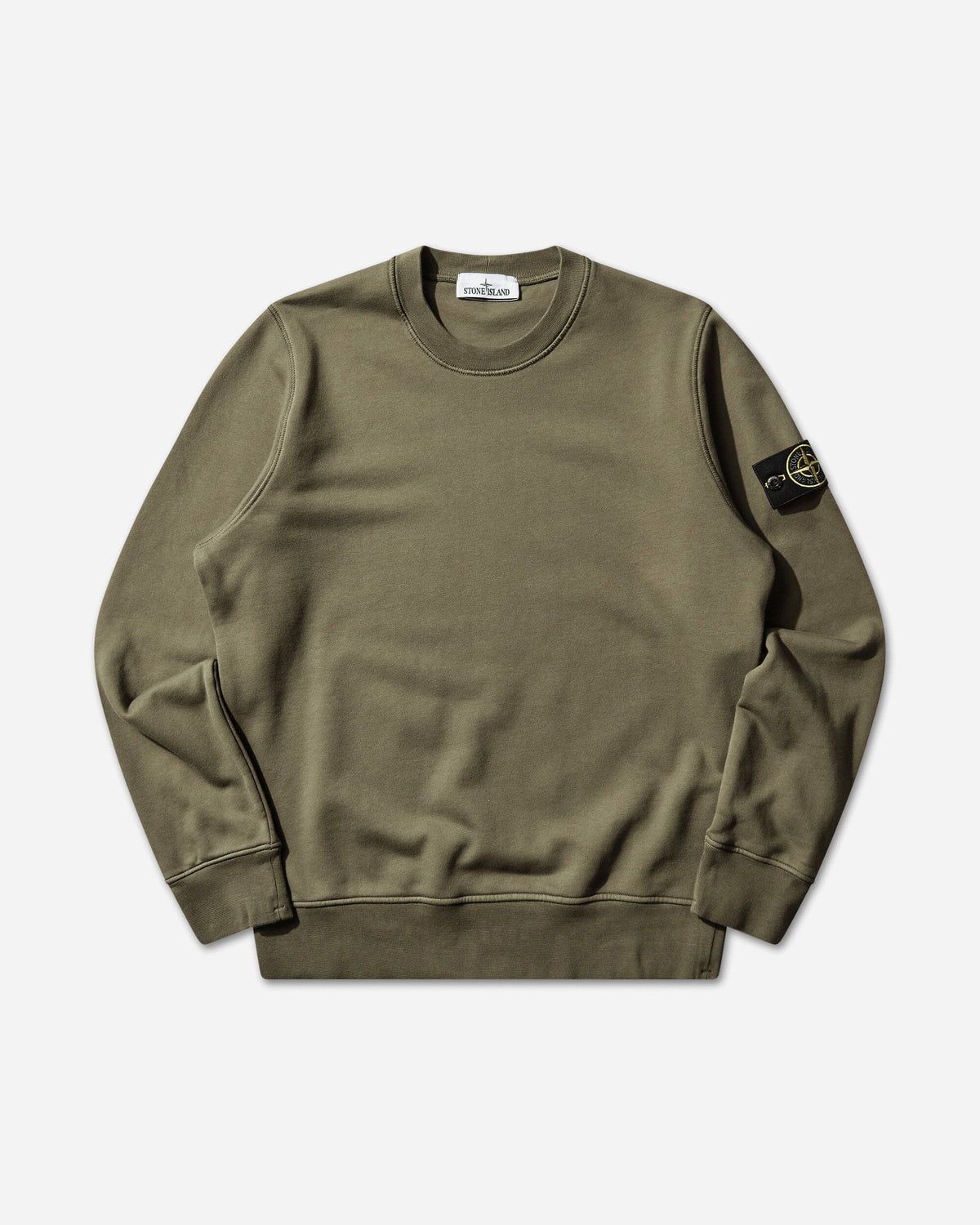Men's Organic Cotton Fleece Crewneck Sweatshirt Military Green