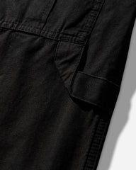 Men's Mercerised Organic Cotton Ripstop Cargo Pants Black
