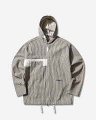 Men's Marina Striped Hooded Overshirt Navy Blue
