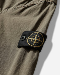 Men's Mercerised Organic Cotton Ripstop Zip Overshirt Military Green