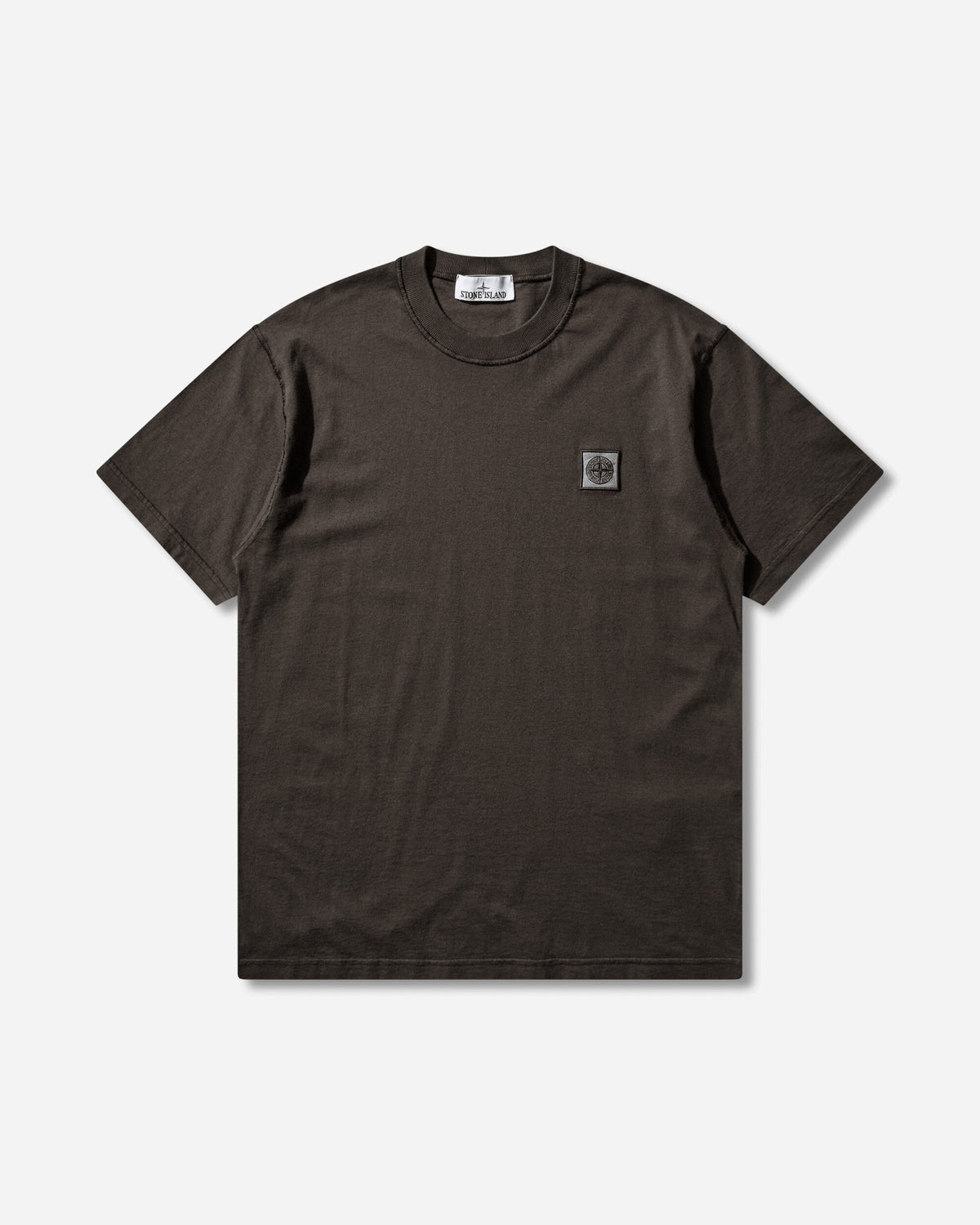 Men's Organic Cotton Jersey 'FISSATO' Effect T-Shirt Charcoal