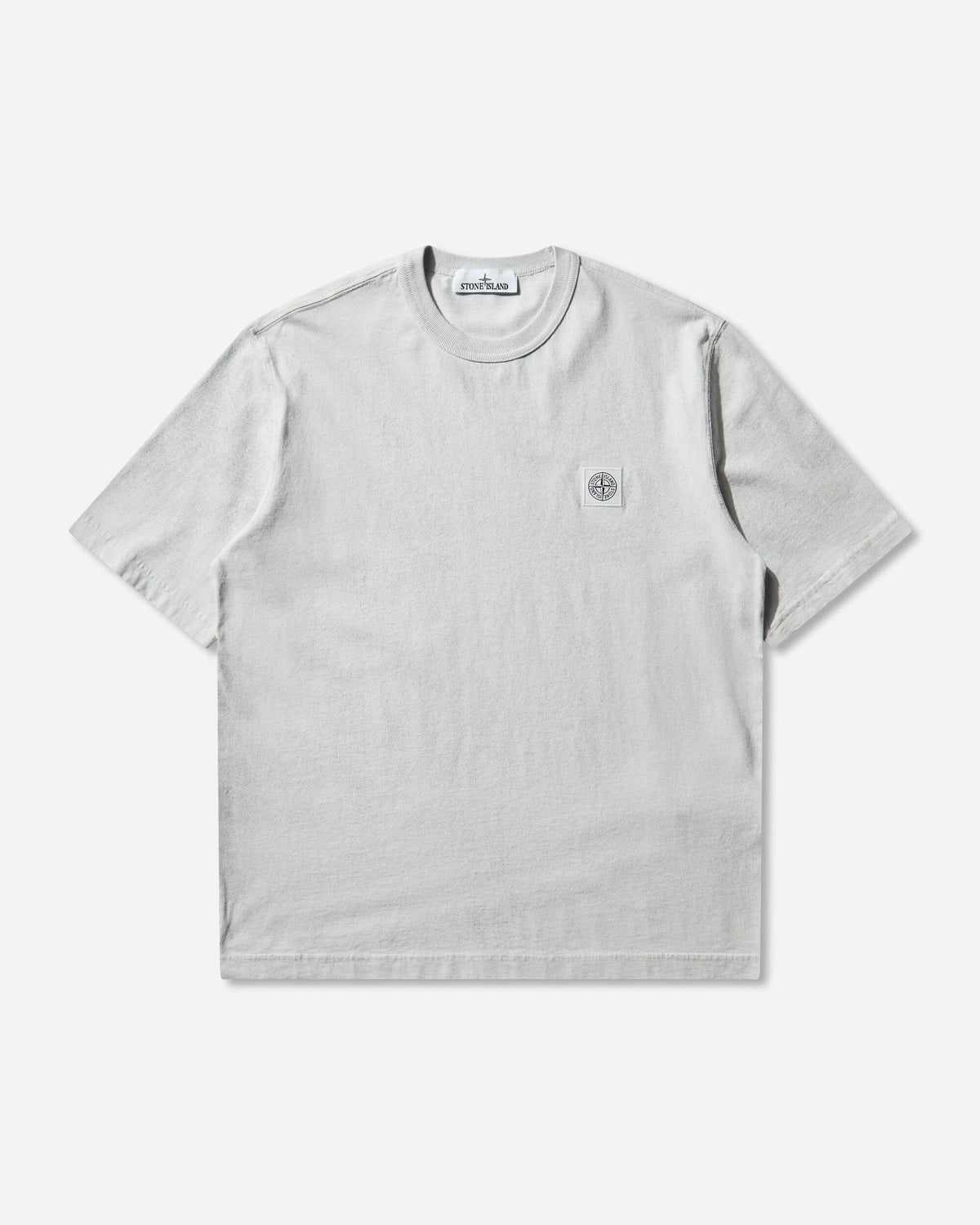 Men's Combed Organic Cotton Jersey Reflective Garment Lamination T-Shirt Sky Blue