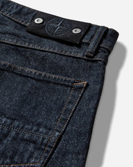 Men's Indigo Denim-Rinsed Loose Fit Jeans Blue Rinse