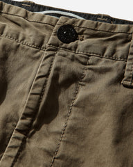 Men's Organic Cotton Stretch Broken Twill 'OLD' Effect Cargo Pants Military Green