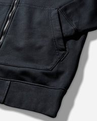 Men's Organic Cotton Fleece Zip Hoodie Navy Blue