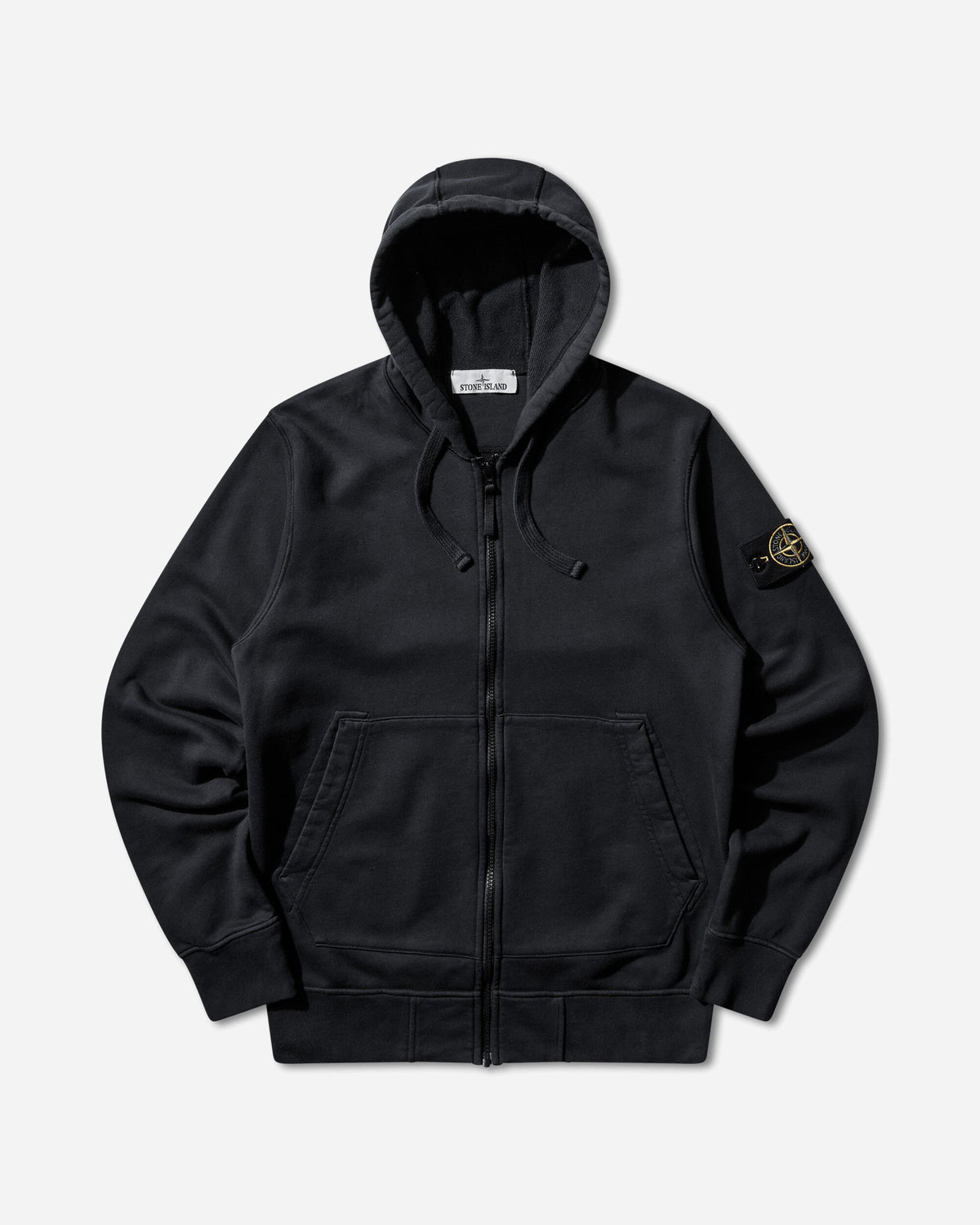 Men's Organic Cotton Fleece Zip Hoodie Navy Blue