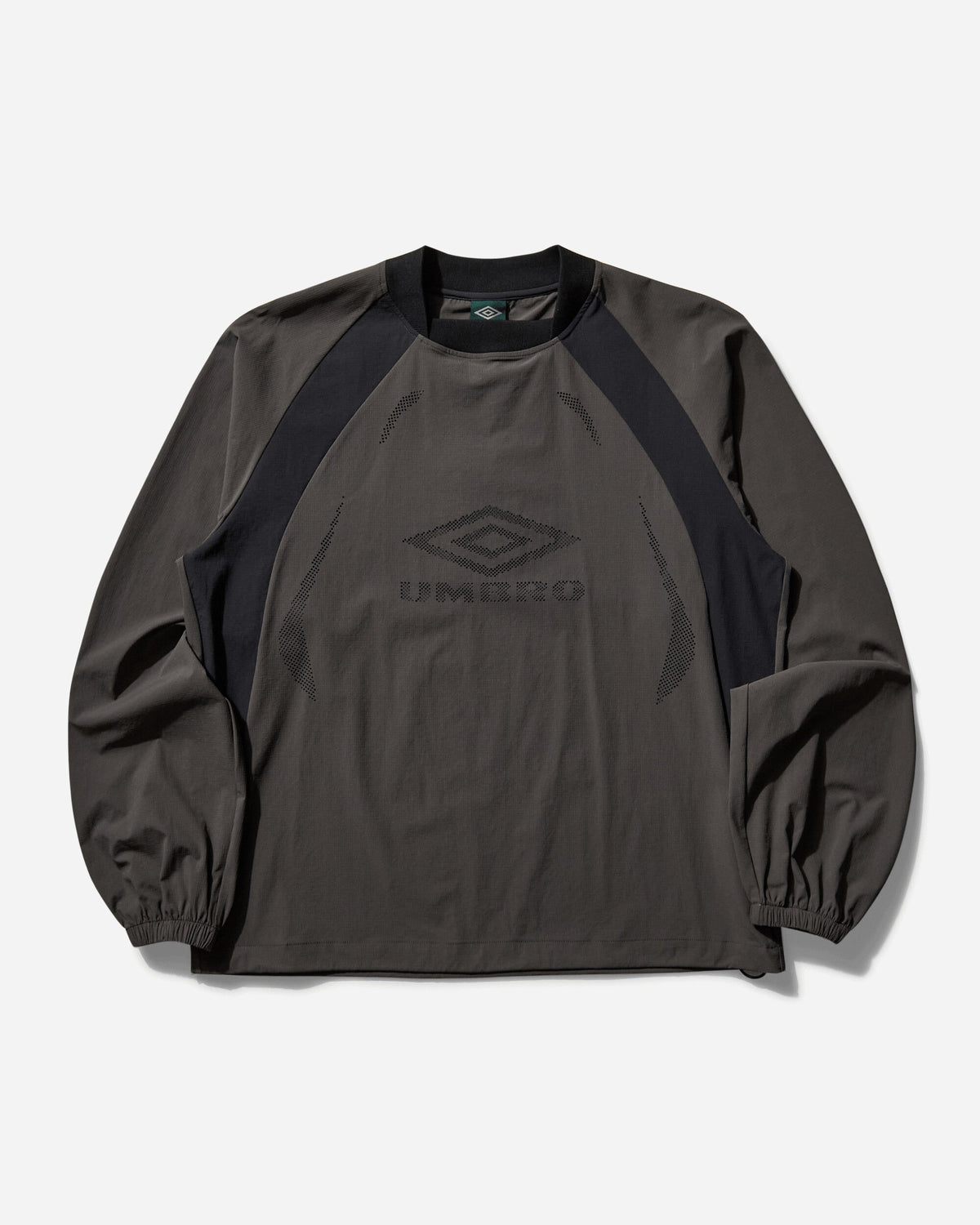 Men's Lasered Nylon Crewneck Top Grey / Black