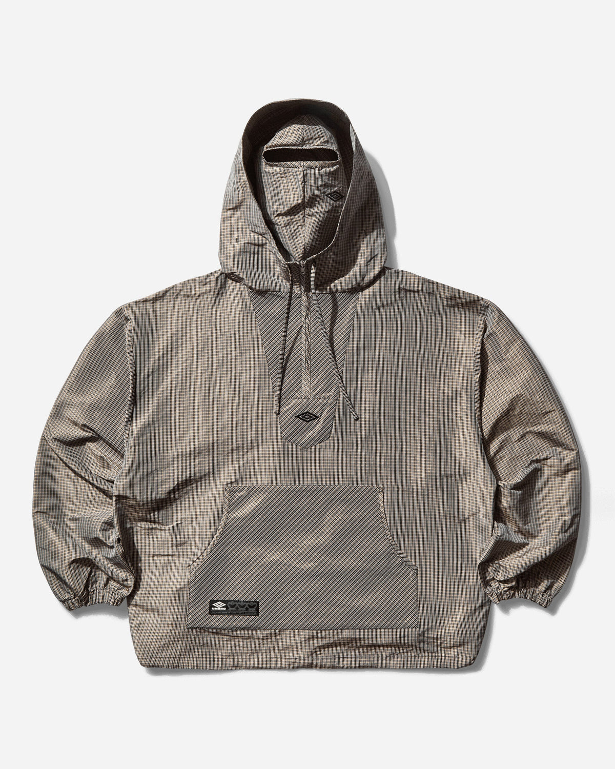 Men's Masked Check Anorak Beige / Black