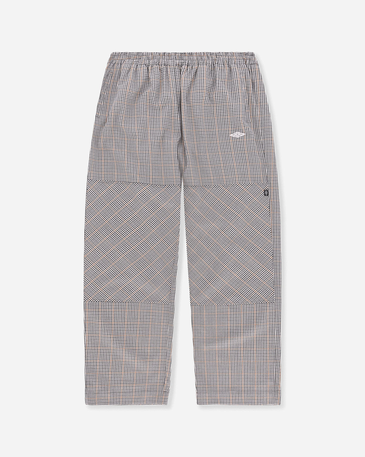 Men's Checked Double Knee Pants Brown / Black Check