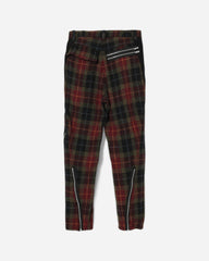 Men's Harris Tweed Wool Zip Pants Bordaux