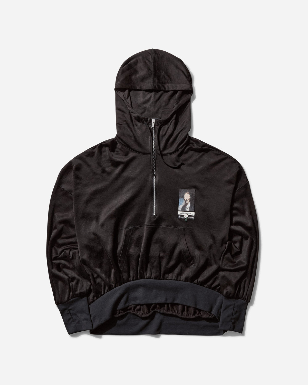 Men's Half Zip Hoodie Black