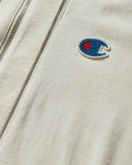 Men's Champion Reverse Weave Double Zip Hoodie Ivory