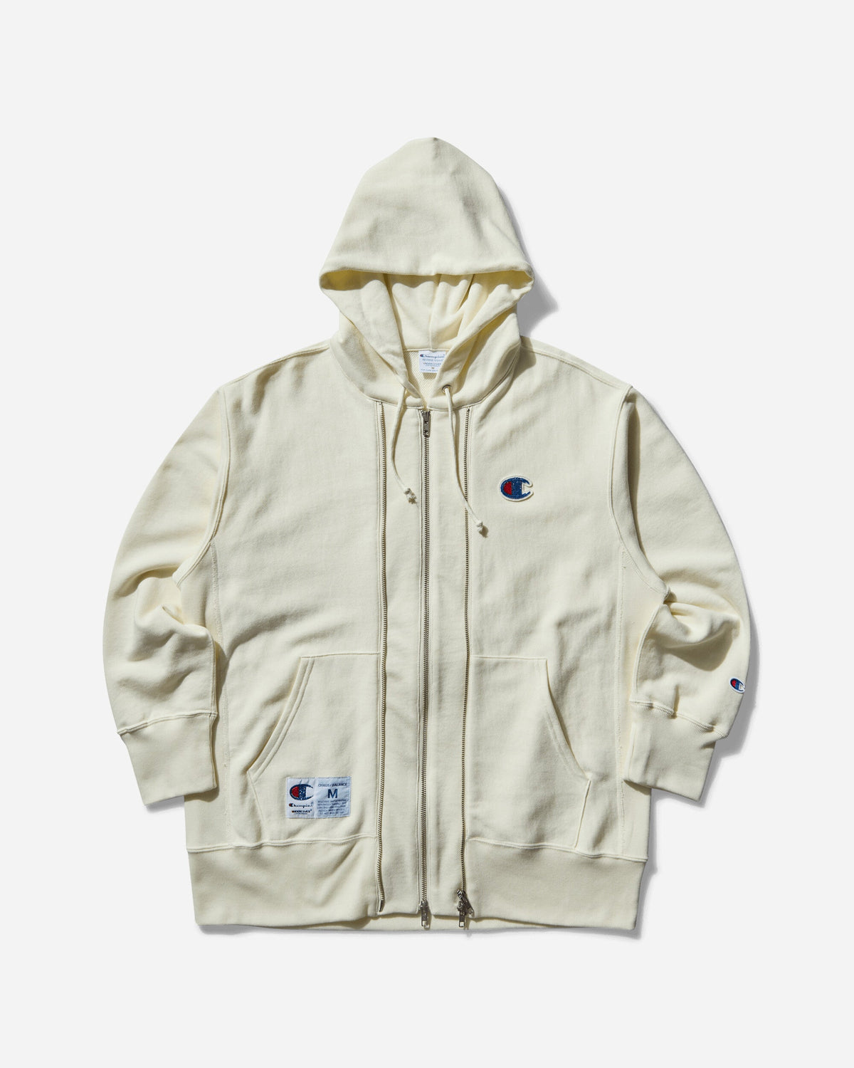 Men's Champion Reverse Weave Double Zip Hoodie Ivory