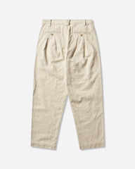 Men's Back Pleated Trousers Creme Brulee