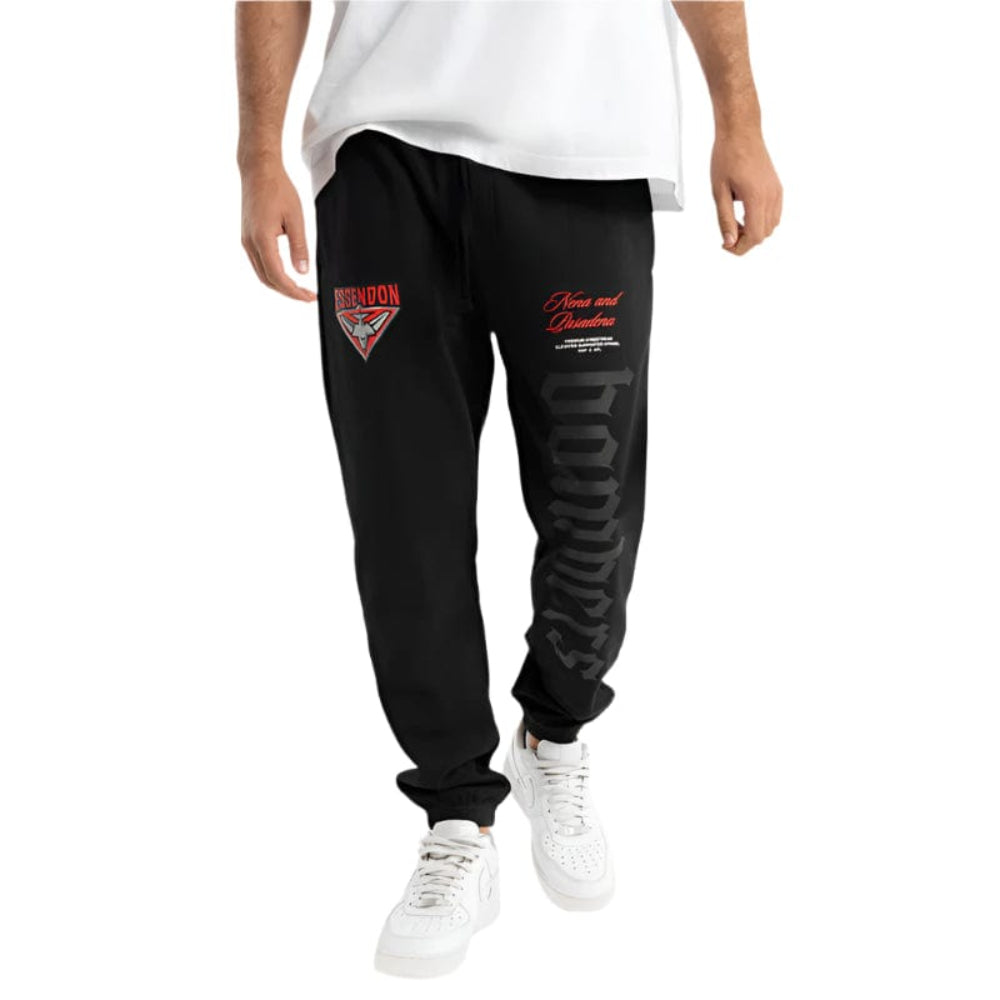 NXP X AFL Essendon Cali Trackpants - Black