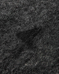 Men's Dropstitch Mohair Knit Crewneck Sweater Anthracite